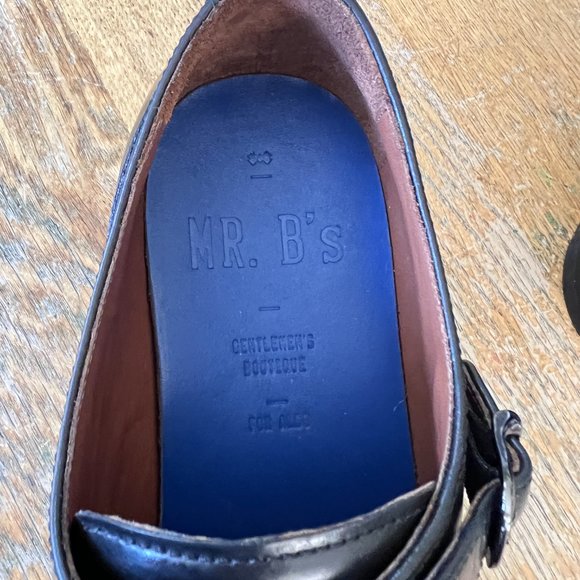 Brand NEW! Mr. B Mens's Black Leather Dress Loafer Shoe Size 10 - Picture 6 of 6